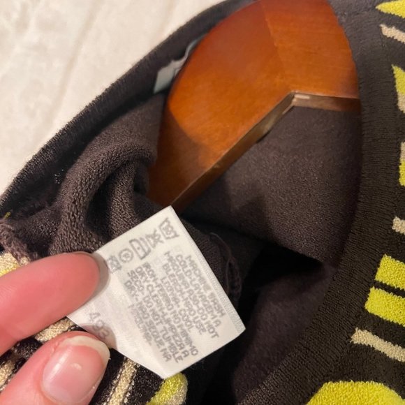 Stefanel XS/S Italian Soft Brown Yellow Striped Casual Preppy Retro Sweater - Picture 8 of 8